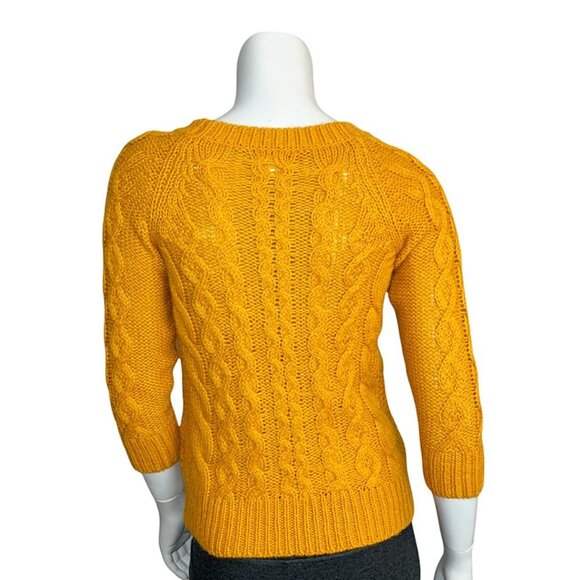 J. CREW Fisherman crew neck cable knit sweater - Picture 2 of 5